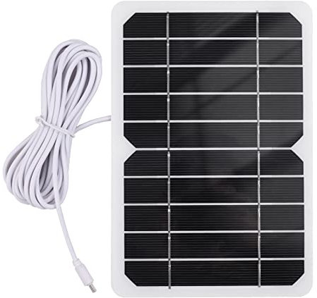 Topyond Solar-USB-Ladegerät, 5 W tragbares Solarpanel mit Steckdose, wasserdichtes Design zum Aufladen von Mobiltelefonen, Mini-Lüftern, LED-Leuchten, geeignet für Camping und