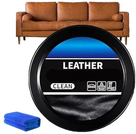 Crema de limpieza para el cuidado del cuero, acondicionador limpiador de cuero, acondicionador, limpiador de zapatos, crema de cuidado, para bolsos, carteras, zapatos, cinturones