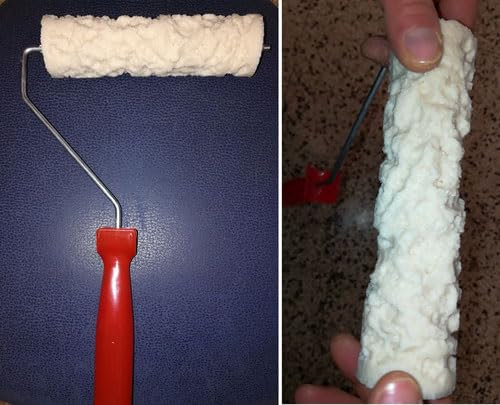 RULLO per intonaco muro cemento stampato PIETRA roccia Decorative TEXTURE ROLLER, modello Granito, cm 18x6 circa