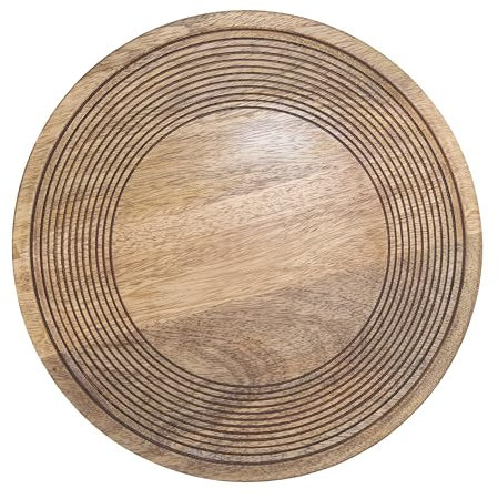 SARO LIFESTYLE Handcrafted Wooden Charger Plate (Set of 4)