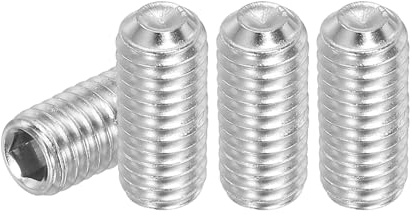 PATIKIL 20 Stück Madenschraube M6 x 16mm, 304 Edelstahl Madenschrauben Set für Türklinken Halterung Möbel Lampen Wasserhahn Reparaturen, Silber Innensechskant Gewindestifte Schrauben Set