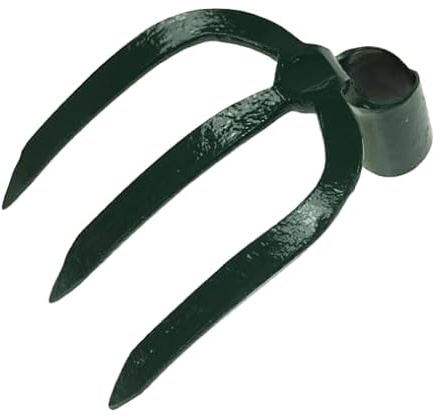pokm toolsmarket – Geschmiedete 3-Zinken Krail 150 mm Breite – Kartoffelhacke & Feldhacke aus Stahl, Robustes bäuerliches Gartenwerkzeug, EU-Produktion
