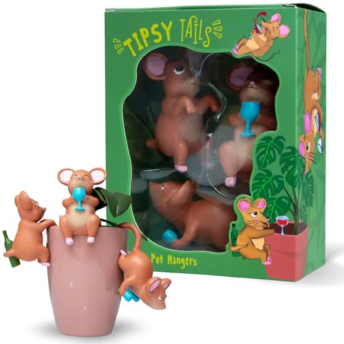 Boxer Gifts Tipsy Tails Funny Plant Pot Hanging Ornament – Indoor Houseplant Hangers – Resin