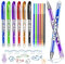 RUCUDIM Radierbare Gelstifte Stifte 0.5mm Wegradierbare Erasable Pen Radierbarer Kugelschreiber Tintenroller Radierstifte Friction Bunt Löschbare mit 30 Minen und 2 Radiergummis für Schulen, Büros