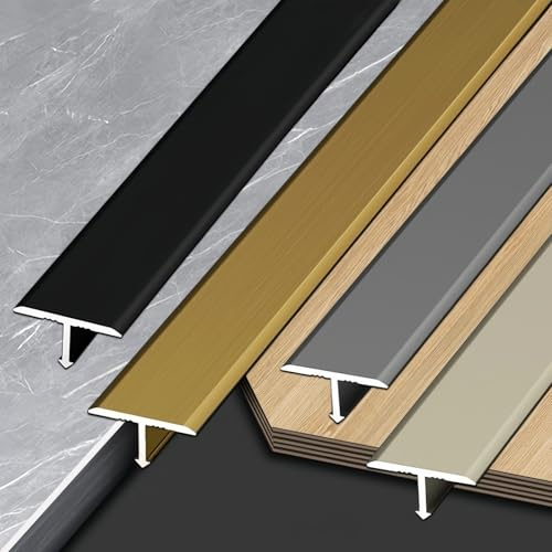 Coayuou Abschlussleiste T-profil Alu T Profil 100cm* 3 Stück Tür Leiste Boden Für Saubere Bodenübergänge Zwischen Fliesen, Laminat Und Parkett(Bronze,20mm)