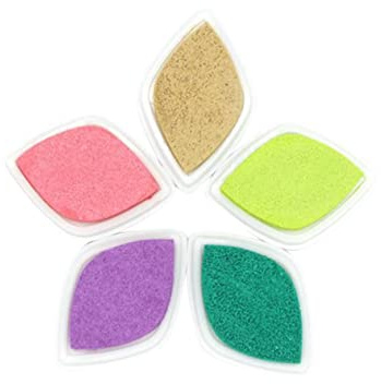 Uonlytech Multifunktionales Stempelkissen Buntes DIY Ink Pad für Fingerabdrücke Scrapbooking und Kreative Bastelprojekte Farbe Zufällig Zufällige Farbe