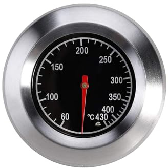 Edelstahl Grillthermometer Gasgrill Thermometer 60-430℃/ 100-800℉ | Röstthermometer für BBQ Grill und Backofen, Grillwagen und Küche, einfache Temperaturkontrolle beim Kochen