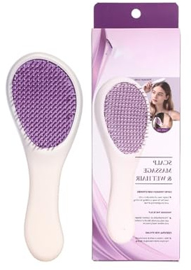Double Teeth Design Hair Comb Scalp Stimulator Smooth Gliding Strands Lightweight Compact for Women Men Home Office ABS Hair Brush
