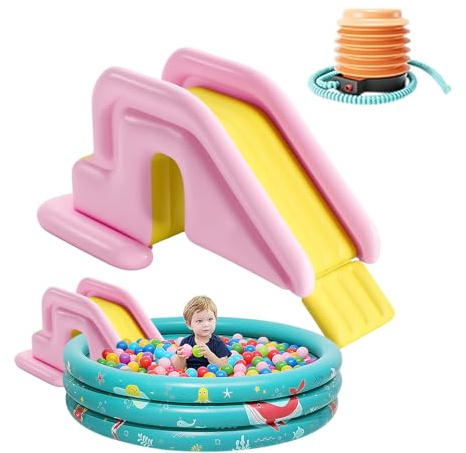 Water Slide for Inflatable Swimming Pool - Outdoor Water Park Anti-Tip Slides, Water Slide for Inflated Pools or -Ground Inflatable Pools