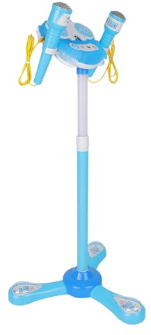 Microphone Stand | Interactive Karaoke Machine | Touch Singing Toy with Music Connection | Educational Playset Microphone Kit | Kids Music Stand for Boys, Girls, Fun