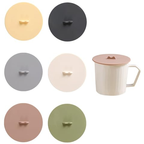 6 Pezzi Coperchi in Silicone per Tazze,10cm Copri Bicchiere Riutilizzabili Anti Polvere,Coperchi per Tazza da Caffè,Bicchiere del Vino,Boccale da Birra,Tazza da Tè,Coperture per Tazze e Bicchieri