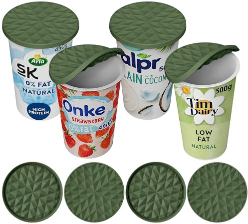 Wingcases Silicone Coasters for Drinks Olive Green[4 pcs, No Holder] | Cup Mat Tabletop Protection Non-Slip, Non-Stick, Coffee Table Decor, Great Gift for Any Occasion