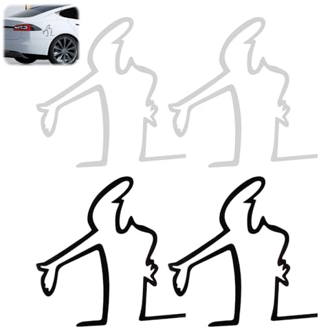 4 Pezzi Adesivi Auto Personalizzati, Interessante Divertenti Sticker Moto, Uomo Arrabbiato Decalcomanie Adesivo Auto Esterni, Fantasia Avvisi per Le Porte Delle, Pareti Delle, Bici Scooter 8 X 8 cm