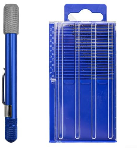 Juego de 21 mini herramientas de taladro manual para manualidades y joyas de bricolaje con brocas de metal adecuadas para taladrar y hacer modelos