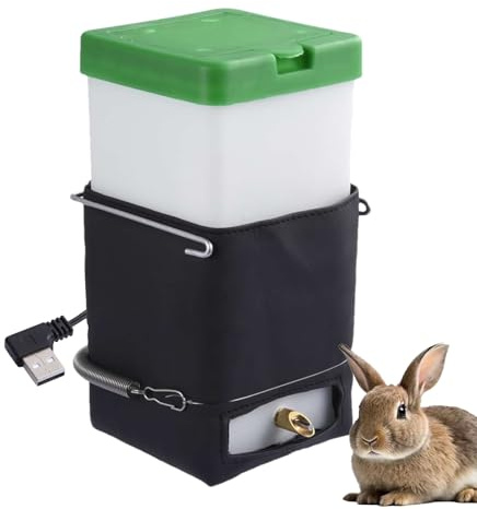 Beheizbare Kleintiertränke USB Beheizte Wasserflasche Für Kaninchen Kleintier Automatische Trinkflasche Mit Halter Für Käfig Automatischer Wasserspender Für Hamster, Meerschweinchen, Vögel