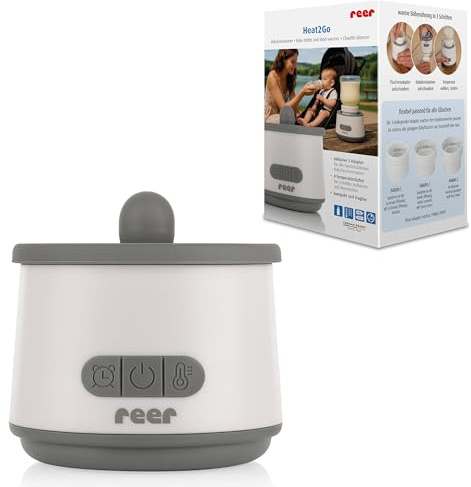 reer Heat2Go Flaschenwärmer Baby unterwegs, mobiler Fläschchenwärmer To Go