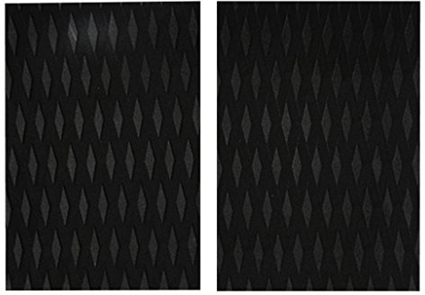 Sharplace 2 Stück Eva-Surfbrett Traktions-Pad, Surfboard Traction Pads Kiteboard Footpad, Surfing Skimboard Deck-Traktionspads, Front-Heckpolster, Rutschfester Wassersport Zubehör, Schwarz