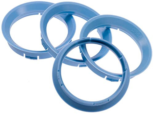 4X Zentrierringe 63,3 x 56,6 mm hellblau Felgen Ringe Made in Germany