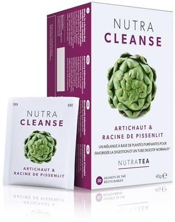 NutraCleanse - Thé détox | Thé de constipation - Nettoyage de tout le corps - 40 Sachets de thé enveloppés - par NutraTea - Tisane – (2 paquets)