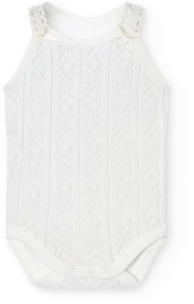 BABIDU | Body Tirante Fino Perlé - 100% Algodón Natural y Fabricado en España - Body bebé Tirante Fino