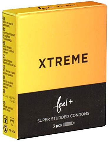 Feel Xtreme, extrem genoppte Kondome mit innovativer Supernoppen-Struktur, 1 x 3 Stück