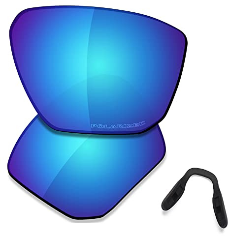Saucer Lentes de repuesto premium y almohadilla para la nariz para gafas de sol Oakley Targetline OO9397, (High Defense - Glacier Blue Polarized), Talla única