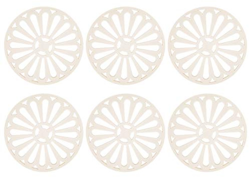 Lot de 6 tapis de dessous de plat en silicone, coussins chauds de cuisine, théière isolée, sous-verres flexibles antidérapants, tapis de table de cuisine pour plats chauds, casseroles, comptoir(Beige)