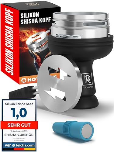 M. ROSENFELD Shisha Kopf Phunnel Set - Heat Management Silikon Kopf mit Smokebox HMD, Shisha Zubehör Kaminaufsatz für alle Wasserpfeifen Phunnel Kopf (Base)