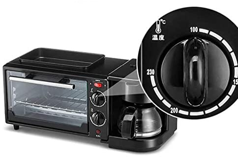 Four Electrique Mini avec Plaque de Cuisson Mini Four Electrique Petit Four Electrique Mini Four Electrique Portable Maison Multi-Fonction Trois-en-Un Petit Déjeuner Machine Mini Fours 9L Esthétique