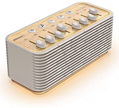 EZVALO White Noise Sleep Sound Machine, 255+ Mixer Options with Portable Speaker, Night Light, Sleep Timer, Breath Therapy, White Noise Machine for Adults Sleeping Meditation with Light
