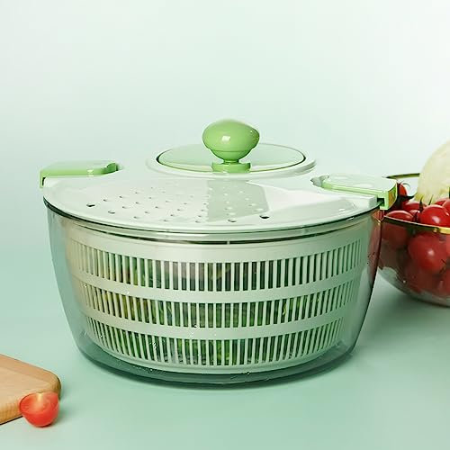 Salad Spinner -Salad Washer, 4L Salad Dryer Salad Spinners with Vegetable Washing Basket, Household Fruit Dehydrator Drainer