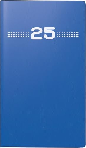 rido/idé Taschenkalender Modell Miniplaner d 15 (2025), 2 Seiten = 1 Monat, A6, Kunststoff-Einband, blau