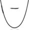 Uwiyo Snake Chain Necklace, 2/3/4mm Stainless Steel Men Round Snake Chain Necklaces Silver Black Thin Snakes Chain Necklace Cable Snakes Rope Chain for Men Women (Black-2mm, 18.00)