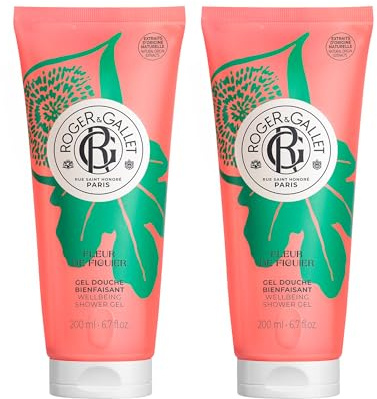 Roger&Gallet - Gel Douche Bienfaisant Fleur de Figuier - Enrichi d'Extrait Naturel de Figue et Aloe Vera - Délassant, Hydratant et Apaisante - Base Lavante Utra douce