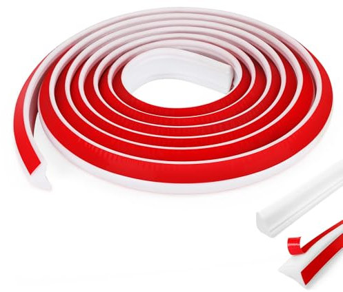 Flexible Zierleiste Selbstklebend Deckenleisten, TPE Dreieck Zierleiste Decken Und WandüBergang, Weiß Abschlussleiste Küchenarbeitsplatte für Wandkanten Fliesenkanten (5M,27mm*20mm)