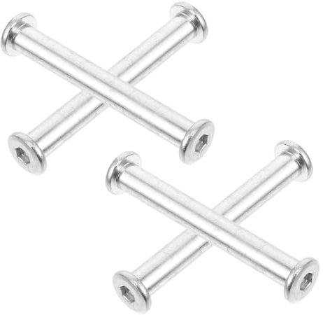 Yardwe Corde pour Parasol Vis de Rechange pour Pied de Parasol en Acier 4 Pièces Argenté Fixation à Serrage Fort