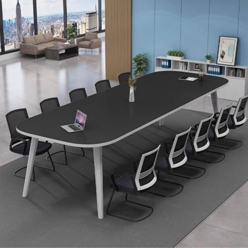 Konferenztisch, moderner Büro-Tisch mit starkem Metallrahmen, einfache Montage, geeignet für Training und Pausenraum