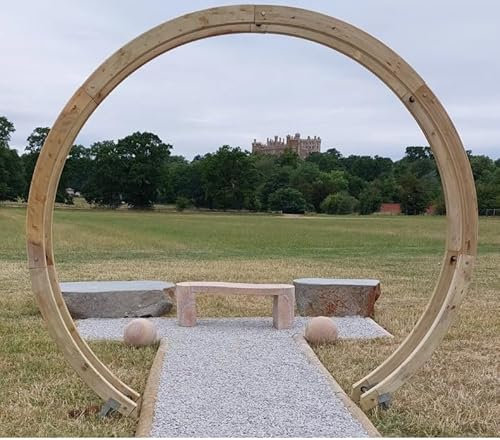 Flower Circle Wood Garden Circular Arch Archway (With Bolt Down Feet)