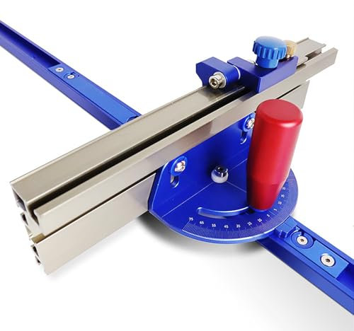 Calibre de inglete de precisión, ajustable en ángulo de 75 grados, aleación de aluminio, calibre de inglete universal de 27 grados, calibre de inglete para sierra de mesa, se adapta a ranuras de ing