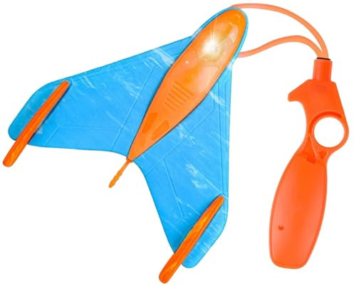 Flugzeugspielzeug - Interaktiver Katapult -Spielzeugflugzeug, Flugzeug -Launcher mit Lichtern und Geräuschen | Segelflugzeugmodell für Fliegen im Freien, Air -Spiele im Hinterhof, Handspielzeug Jets,