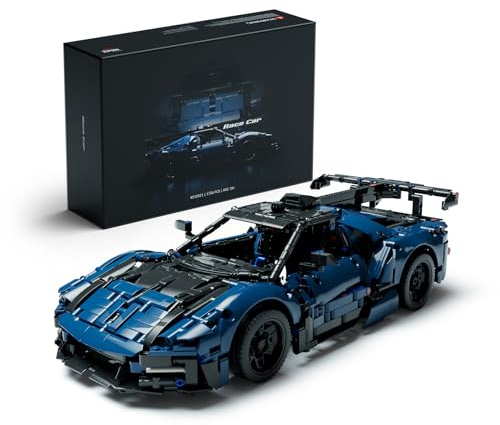 Nifeliz Technique Rennwagen Auto-Modellbausatz Bauspielzeugsets, Maßstab 1:12 Sammlerauto Klemmbausteine Rennwagen für Erwachsene, Dekoration & Geschenk (1,726 Teile, NF10321)