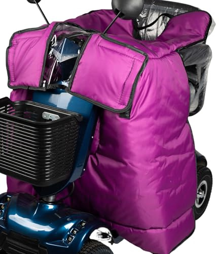 Roller Abdeckung Wasserdicht Seniorenmobil Rollstuhl ZubehöR Decke Regendach FüR Elektromobil Elektromobil FüR Senioren Winter Beinschutz Roller (Lila)