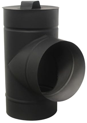 T-rör ventilation t-stycke för pelletskaminer köksfläkt rökrör partikelugn t rör ventilation t rör kanal luftrör (OD 125mm)