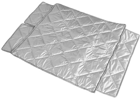 Healeved Housse de Congélateur Isolante Imperméable en Tissu Oxford et Coton Isolant Protection Solaire pour Réfrigérateur Extérieur Argenté Polyvalent