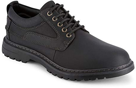 Dockers Warden Mens Oxford Shoes Comfortable Leather Shoes for Men with Stain Defender, Black, 11