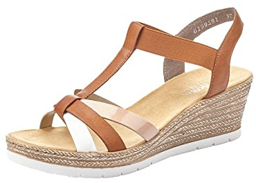 Rieker dam 61995-81 sandaler, Brunkombi, 36 EU