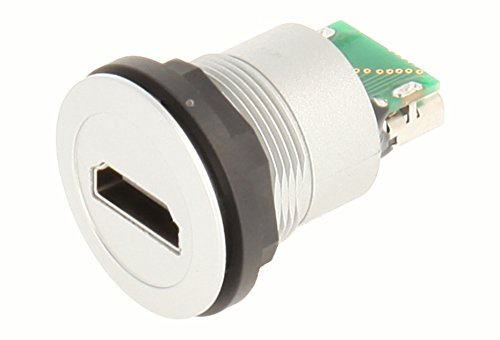 Schlegel 23.001.532 HDMI-Buchse mit vorne, 1x HDMI-Buchse und hinten, 1x HDMI-Buchse, Silber