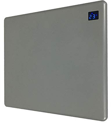 1000w Nova Live R Silver Electric Horizontal Panel Heater - 24hr/7 day programming, 1KW Convector Heater - 500mm(w) x 400mm(h)