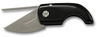 Cuchillo saladini cortasetos con orificio abierto con perforador, cuchillo artesanal de hoja forjada madera de olivo
