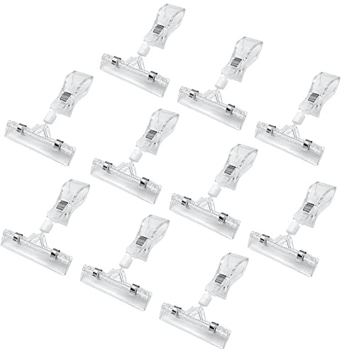Faneli Drehbare Warenzeichen-Clip Preis-Zeichen-Anzeige Clip-on, Preisschild-Anzeigen-freie Farbe Clip-on 10 Satz